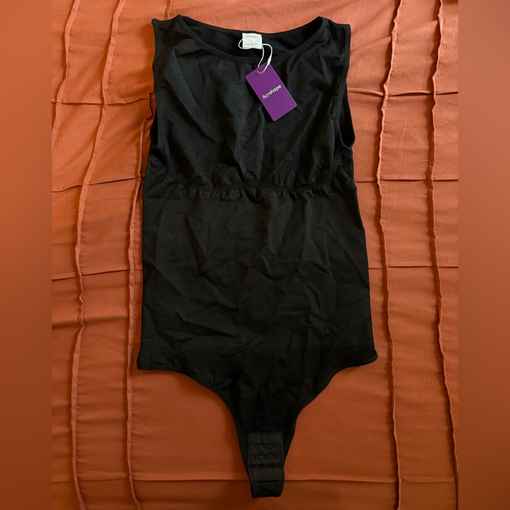 Heyshape Black High Neck Sleeveless Bodysuit